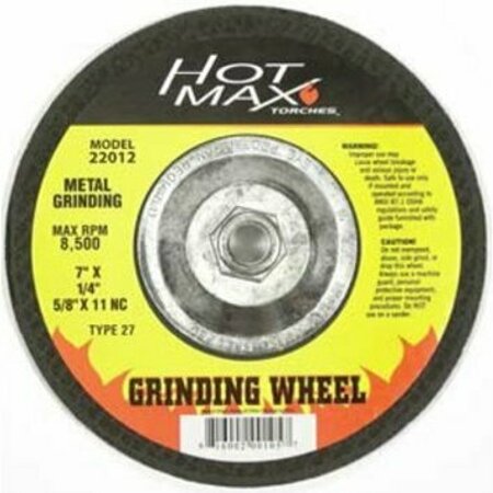 HOT MAX WHEEL 7X1/4 ABRASIVE GRINDING 22012